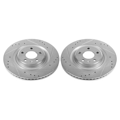 PowerStop Power Stop 17-19 Audi A4 Rear Evolution Drilled & Slotted Rotors - Pair EBR1209XPR