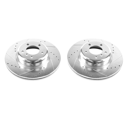 PowerStop Power Stop 08-13 BMW 135i Front Evolution Drilled & Slotted Rotors - Pair EBR1215XPR