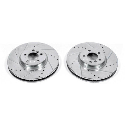 PowerStop Power Stop 11-18 BMW X5 Front Evolution Drilled & Slotted Rotors - Pair EBR1218XPR