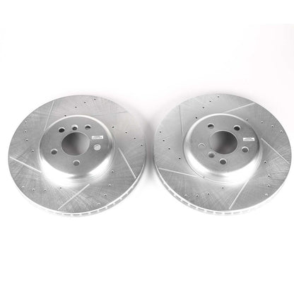 PowerStop Power Stop 10-15 BMW 550i GT Front Evolution Drilled & Slotted Rotors - Pair EBR1220XPR