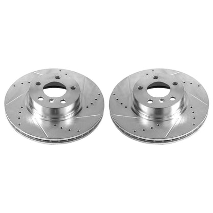 PowerStop Power Stop 11-17 BMW X3 Front Evolution Drilled & Slotted Rotors - Pair EBR1238XPR