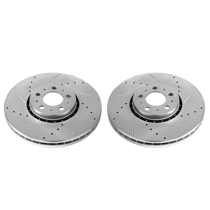 PowerStop Power Stop 03-14 Volvo XC90 Front Evolution Drilled & Slotted Rotors - Pair EBR1285XPR
