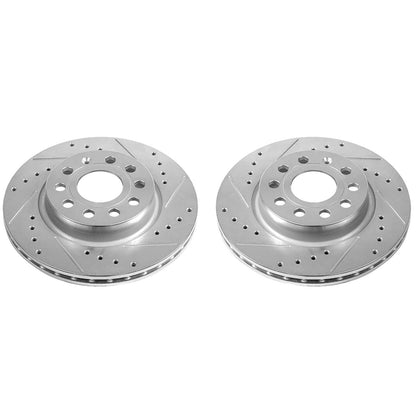 PowerStop Power Stop 2014 Volkswagen Golf Front Evolution Drilled & Slotted Rotors - Pair EBR1289XPR