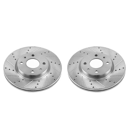 PowerStop Power Stop 12-18 Fiat 500 Front Evolution Drilled & Slotted Rotors - Pair EBR1296XPR