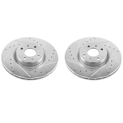 PowerStop Power Stop 12-18 Fiat 500 Front Evolution Drilled & Slotted Rotors - Pair EBR1297XPR