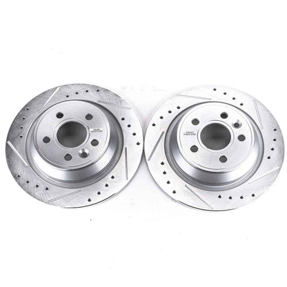 PowerStop Power Stop 12-15 Land Rover Range Rover Evoque Rear Evolution Drilled & Slotted Rotors - Pair EBR1299XPR
