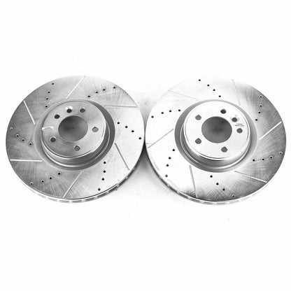 PowerStop Power Stop 13-18 Land Rover Range Rover Front Evolution Drilled & Slotted Rotors - Pair EBR1409XPR