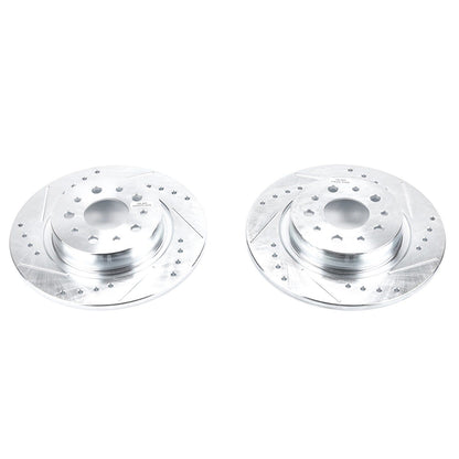 PowerStop Power Stop 14-19 Fiat 500L Rear Evolution Drilled & Slotted Rotors - Pair EBR1423XPR