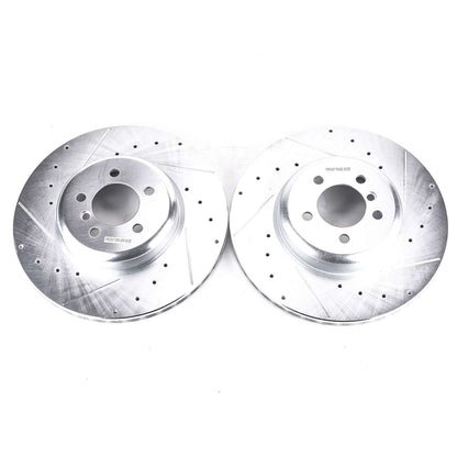 PowerStop Power Stop 13-15 BMW 335i Front Evolution Drilled & Slotted Rotors - Pair EBR1438XPR