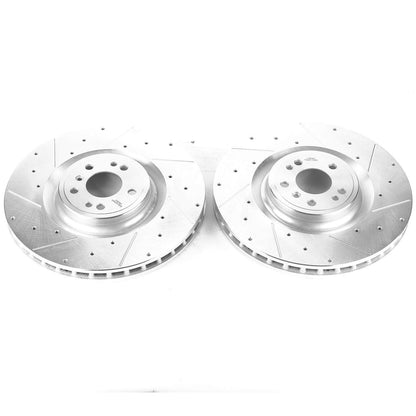 PowerStop Power Stop 13-16 Mercedes-Benz GL350 Front Evolution Drilled & Slotted Rotors - Pair EBR1461XPR