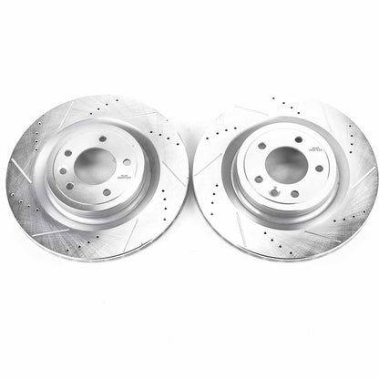 PowerStop Power Stop 2017 Land Rover Discovery Rear Evolution Drilled & Slotted Rotors - Pair EBR1496XPR