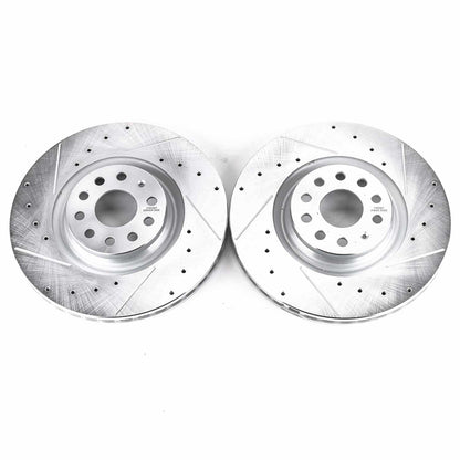 PowerStop Power Stop 15-18 Audi S3 Front Evolution Drilled & Slotted Rotors - Pair EBR1497XPR