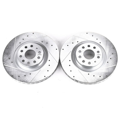 PowerStop Power Stop 15-18 Audi S3 Front Evolution Drilled & Slotted Rotors - Pair EBR1497XPR