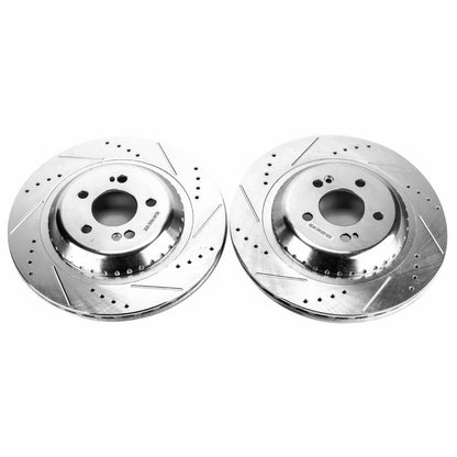 PowerStop Power Stop 2017 Mercedes-Benz Maybach S550 Rear Evolution Drilled & Slotted Rotors - Pair EBR1603XPR