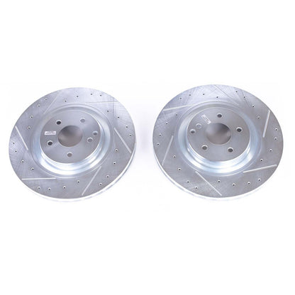 PowerStop Power Stop 03-06 Mercedes-Benz CLK500 Front Evolution Drilled & Slotted Rotors - Pair EBR1630XPR