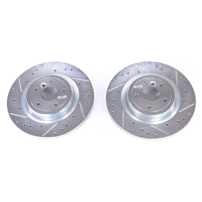 PowerStop Power Stop 16-18 Jaguar XE Rear Evolution Drilled & Slotted Rotors - Pair EBR1634XPR