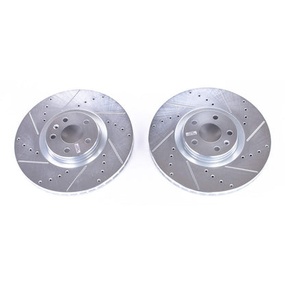 PowerStop Power Stop 16-18 Volvo S90 Front Evolution Drilled & Slotted Rotors - Pair EBR1642XPR