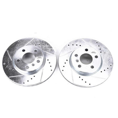 PowerStop Power Stop 2014 Mini Cooper Front Evolution Drilled & Slotted Rotors - Pair EBR1647XPR
