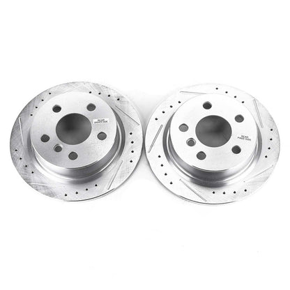 PowerStop Power Stop 14-19 Mini Cooper Rear Evolution Drilled & Slotted Rotors - Pair EBR1648XPR