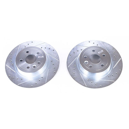 PowerStop Power Stop 16-18 Land Rover Range Rover Evoque Rear Evolution Drilled & Slotted Rotors - Pair EBR1654XPR
