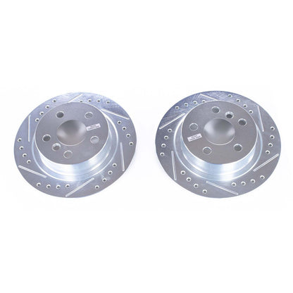 PowerStop Power Stop 14-18 BMW i3 Rear Evolution Drilled & Slotted Rotors - Pair EBR1658XPR