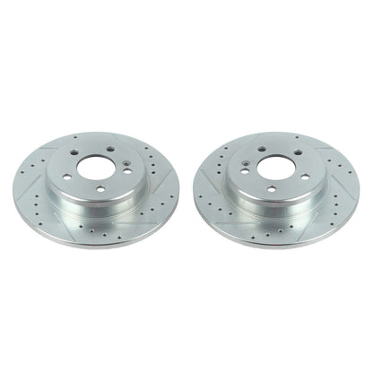Power Stop 17-18 Mercedes-Benz C300 Rear Evolution Drilled & Slotted Rotors - Pair EBR1680XPR
