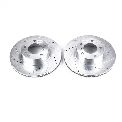 PowerStop Power Stop 89-95 BMW 525i Front Evolution Drilled & Slotted Rotors - Pair EBR288XPR