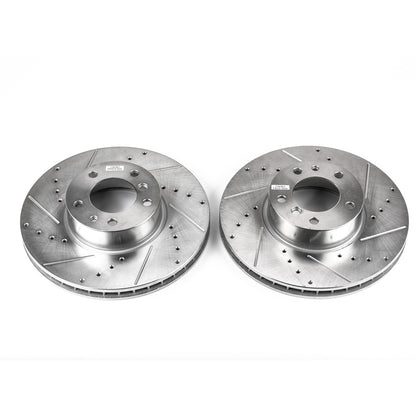 PowerStop Power Stop 97-00 BMW 540i Front Evolution Drilled & Slotted Rotors - Pair EBR421XPR
