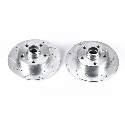 PowerStop Power Stop 92-95 Volkswagen Corrado Rear Evolution Drilled & Slotted Rotors - Pair EBR426XPR