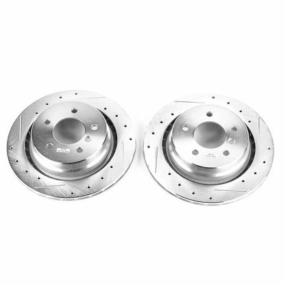 PowerStop Power Stop 95-99 BMW M3 Rear Evolution Drilled & Slotted Rotors - Pair EBR464XPR
