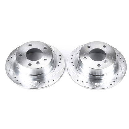 PowerStop Power Stop 95-99 BMW 318ti Rear Evolution Drilled & Slotted Rotors - Pair EBR474XPR