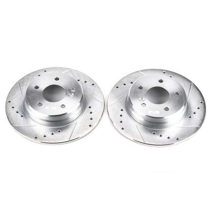 PowerStop Power Stop 96-97 Mercedes-Benz C36 AMG Rear Evolution Drilled & Slotted Rotors - Pair EBR491XPR