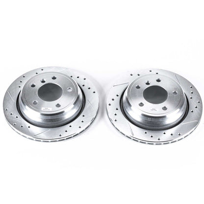 PowerStop Power Stop 01-03 BMW 525i Rear Evolution Drilled & Slotted Rotors - Pair EBR497XPR