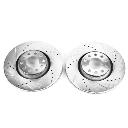 PowerStop Power Stop 02-06 Audi A4 Front Evolution Drilled & Slotted Rotors - Pair EBR499XPR
