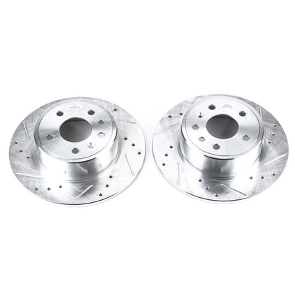 PowerStop Power Stop 99-03 Saab 9-3 Rear Evolution Drilled & Slotted Rotors - Pair EBR612XPR