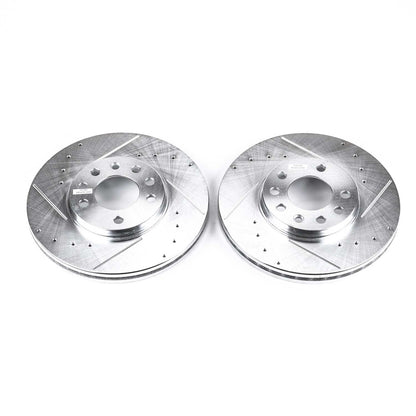 PowerStop Power Stop 99-03 Saab 9-3 Front Evolution Drilled & Slotted Rotors - Pair EBR613XPR