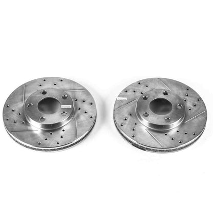 PowerStop Power Stop 1998 Volkswagen Passat Front Evolution Drilled & Slotted Rotors - Pair EBR616XPR