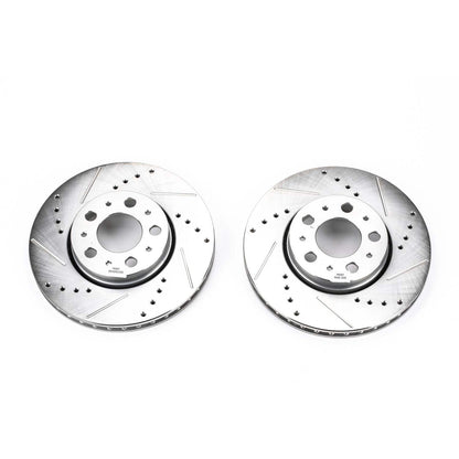 PowerStop Power Stop 01-07 Volvo S60 Front Evolution Drilled & Slotted Rotors - Pair EBR642XPR