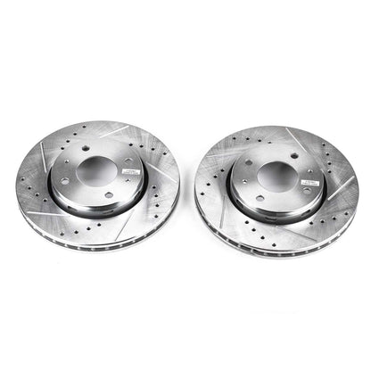 PowerStop Power Stop 00-04 Volvo S40 Front Evolution Drilled & Slotted Rotors - Pair EBR644XPR