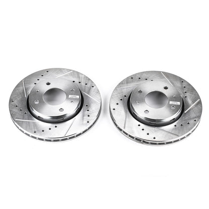 PowerStop Power Stop 00-04 Volvo S40 Front Evolution Drilled & Slotted Rotors - Pair EBR644XPR