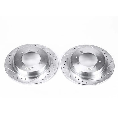 PowerStop Power Stop 00-04 Volvo S40 Rear Evolution Drilled & Slotted Rotors - Pair EBR645XPR