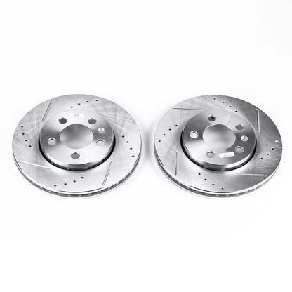 PowerStop Power Stop 00-06 Audi TT Quattro Rear Evolution Drilled & Slotted Rotors - Pair EBR647XPR