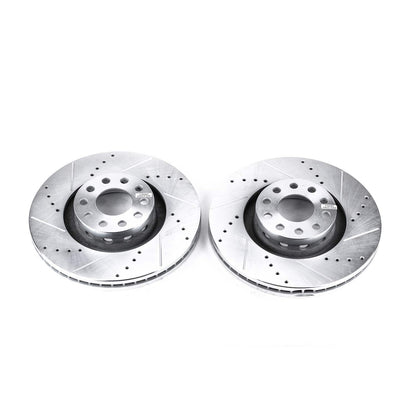 PowerStop Power Stop 99-00 Audi A8 Front Evolution Drilled & Slotted Rotors - Pair EBR648XPR