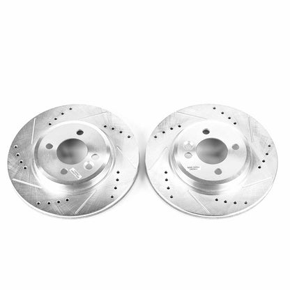 PowerStop Power Stop 02-07 Mini Cooper Front Evolution Drilled & Slotted Rotors - Pair EBR651XPR