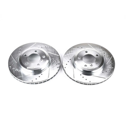 PowerStop Power Stop 01-06 BMW 330Ci Front Evolution Drilled & Slotted Rotors - Pair EBR653XPR