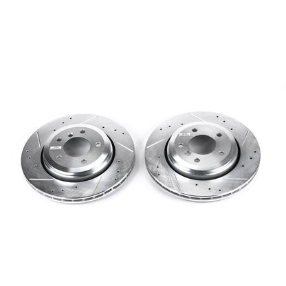 PowerStop Power Stop 01-06 BMW 330Ci Rear Evolution Drilled & Slotted Rotors - Pair EBR654XPR