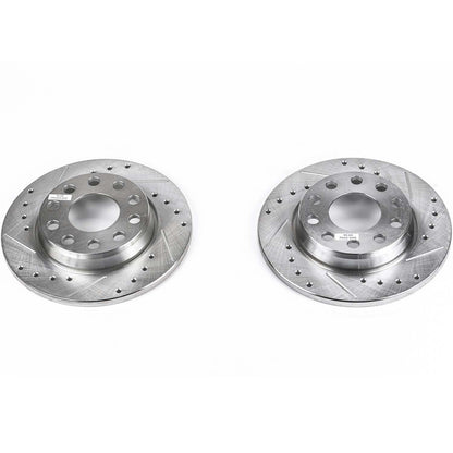 PowerStop Power Stop 02-06 Audi A4 Rear Evolution Drilled & Slotted Rotors - Pair EBR656XPR