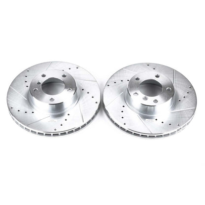 PowerStop Power Stop 01-03 BMW 530i Front Evolution Drilled & Slotted Rotors - Pair EBR661XPR