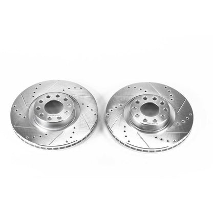 PowerStop Power Stop 00-04 Audi A6 Quattro Front Evolution Drilled & Slotted Rotors - Pair EBR662XPR