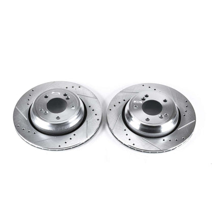 PowerStop Power Stop 01-06 BMW M3 Rear Evolution Drilled & Slotted Rotors - Pair EBR666XPR